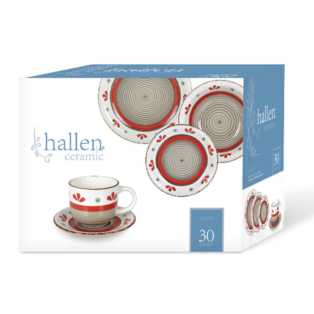 Juego de Vajilla Hallen Emily 30 Piezas
